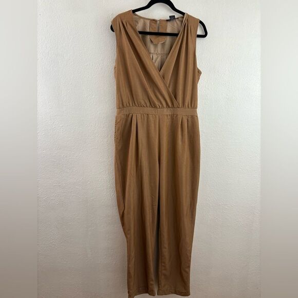 Robert Louis sleeveless golden brown  jumpsuit size 12 - Picture 1 of 6